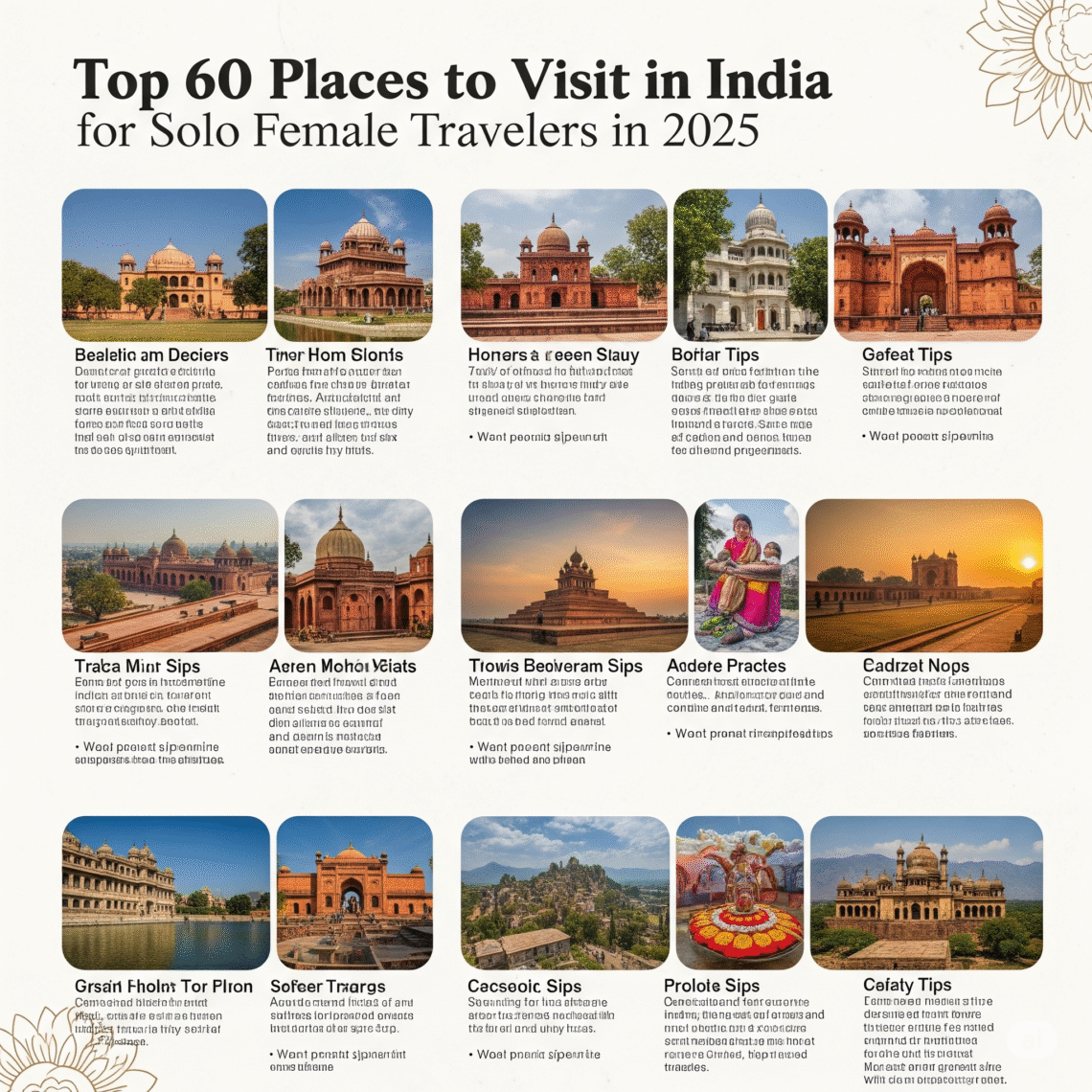 Top 60 Places to Visit in India for Solo Female Travelers in 2025